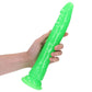RealRock Glow In The Dark 10 Inch Slim Dildo in Green