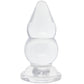 Crystal Jellies 6 Inch Double Pop Butt Plug in Clear