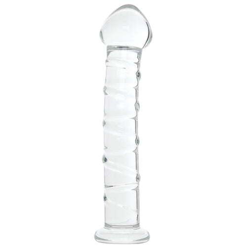 Clarity Seraphic Spiral Textured Glass Dildo
