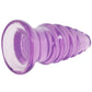 Crystal Jellies 7 Inch Anal Twist Butt Plug in Purple