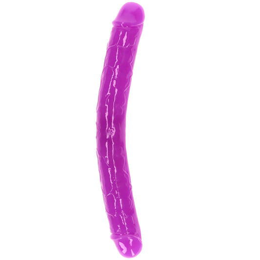 RealRock Glow In The Dark 12 Inch Double Dildo in Purple