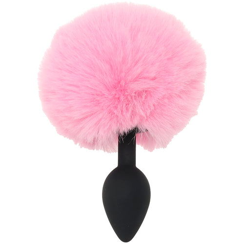 Tailz Fluffy Bunny Tail Silicone Plug in Pink
