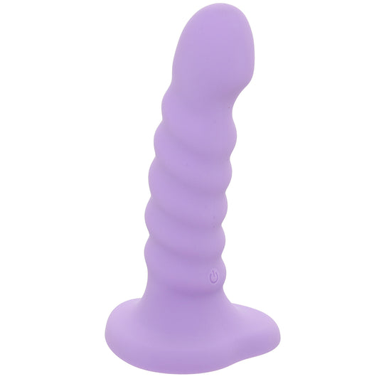 Colours 5 Inch Ribbed Remote Vibe in Purple
