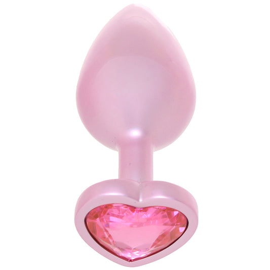Booty Bling Pink Metal Jewelled Butt Plug in Medium