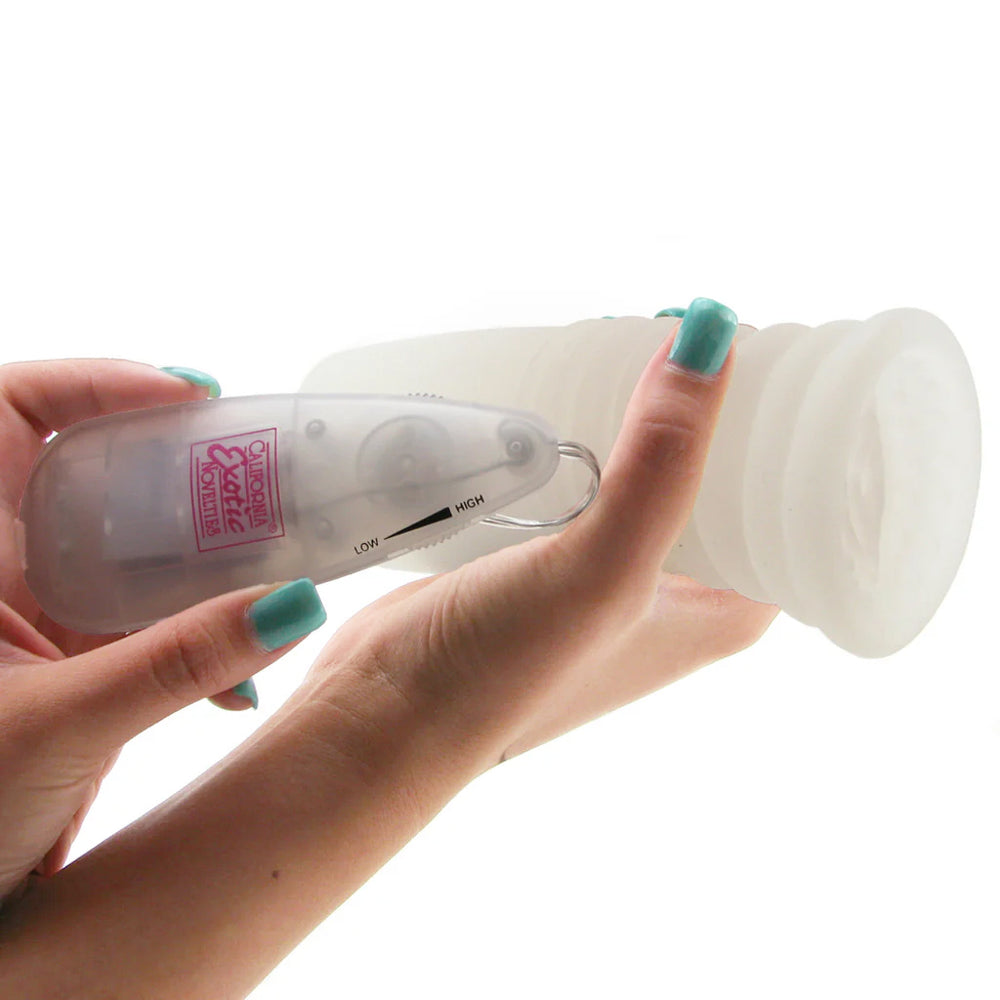 Vibrating Glow Super Head Honcho in White