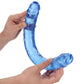 RealRock Crystal Jelly 18 Inch Double Dildo in Blue