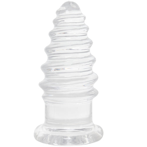 Crystal Jellies 5 Inch Anal Twist Butt Plug in Clear