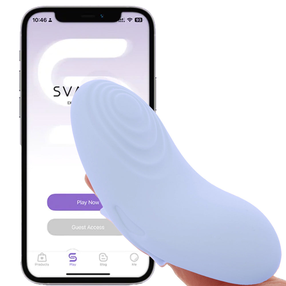 Echo 2 Flexible Panty and Finger Vibe in Sky Blue