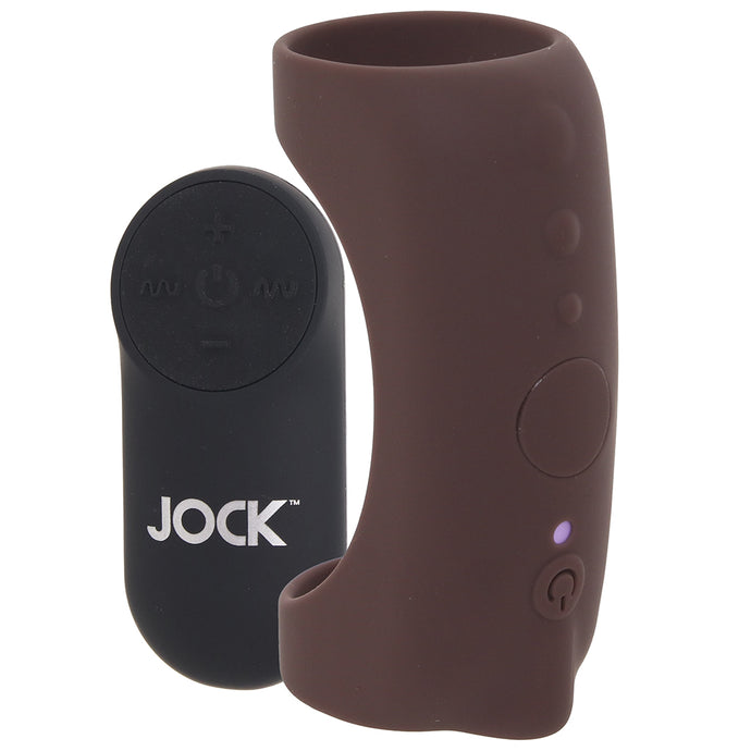 Jock Vibrating Silicone Penis Sleeve in Dark