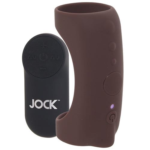 Jock Vibrating Silicone Penis Sleeve in Dark