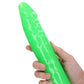 RealRock Glow In The Dark 10 Inch Slim Dildo in Green