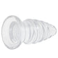 Crystal Jellies 7 Inch Anal Twist Butt Plug in Clear