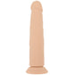 Silicone Studs Vibrating & Thrusting Dildo in Light