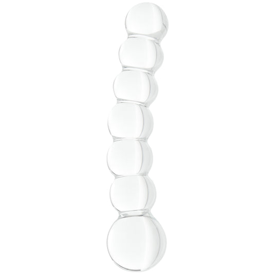 Clarity Celestial Orb Beaded Glass Dildo