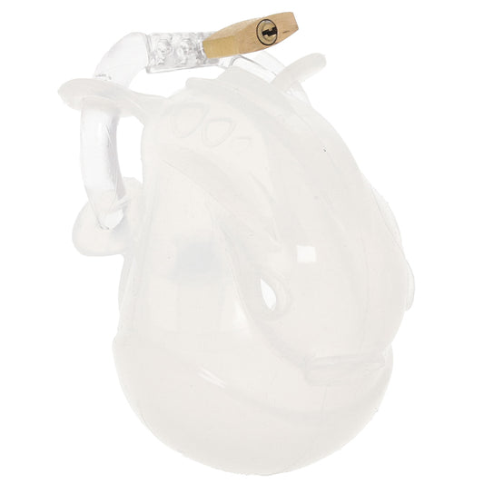 Blueline Full Restraint Silicone Chastity Device in Frosted