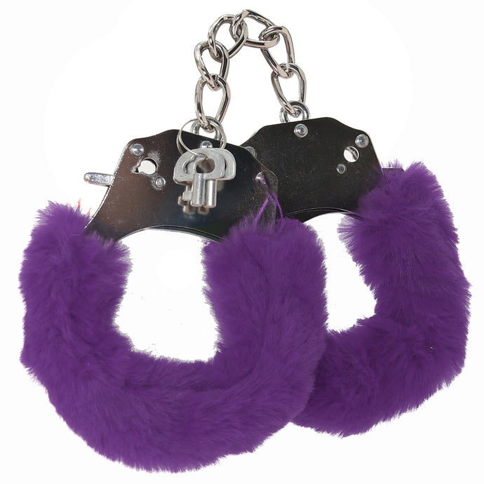 WhipSmart Classic Furry Cuffs in Purple