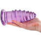 Crystal Jellies 7 Inch Anal Twist Butt Plug in Purple