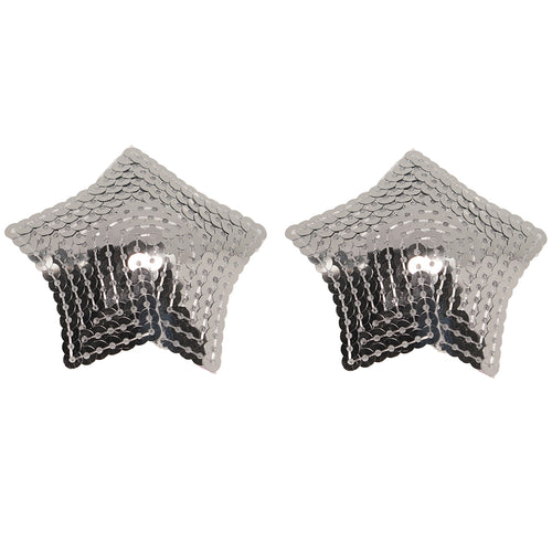 Nipple Couture Silver Sequin Star Covers