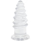 Crystal Jellies 7 Inch Anal Twist Butt Plug in Clear