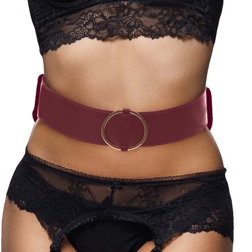 Ouch! Halo Burgundy Waist Bondage Belt /XL