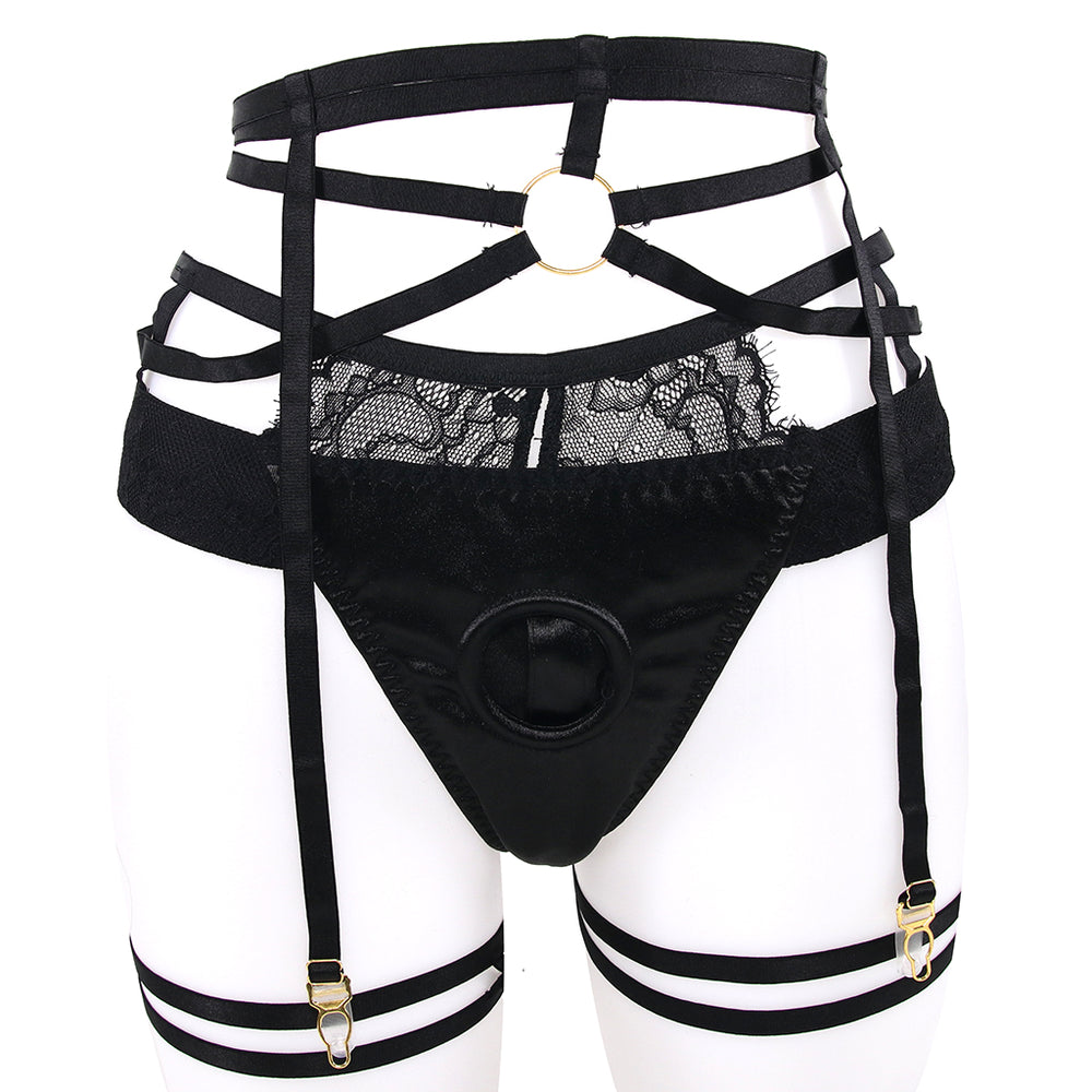 Bedroom Bliss Belle Panty Harness & Garter in Small