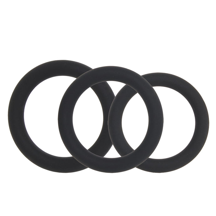 LEVELZ 3 Piece Classic Cock Ring Set in XS-M