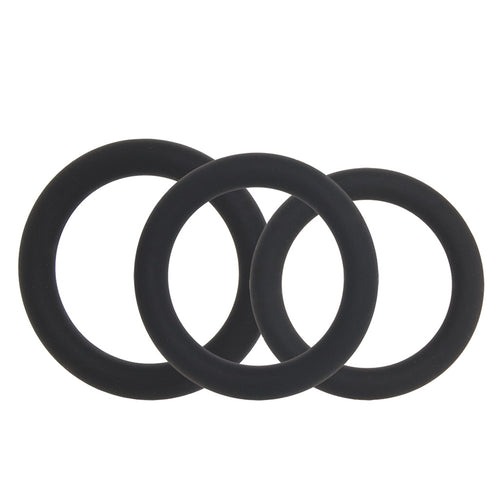 LEVELZ 3 Piece Classic Cock Ring Set in XS-M