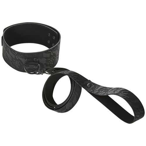 Sincerely Locking Lace Leash and Collar in Black