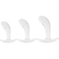 Crystal Jellies Curved Anal Trainer Set in Clear