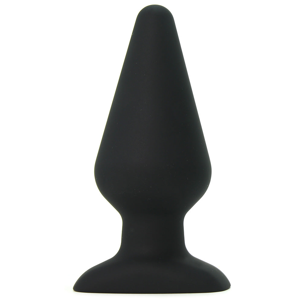 All About Anal Seamless Silicone 6 Inch Butt Plug in Black