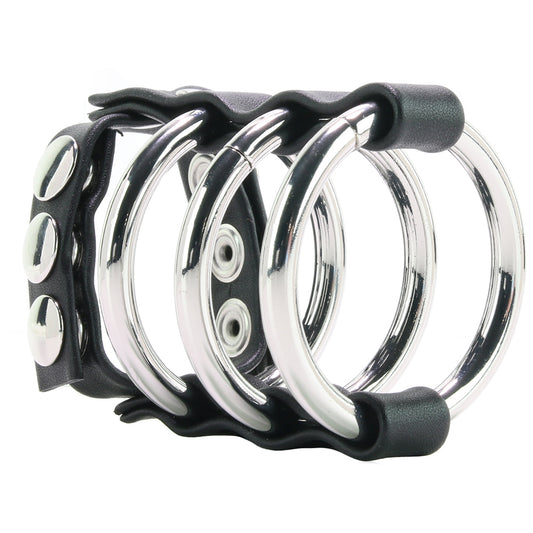 Blue Line Triple Metal C-Ring with Adjustable Ball Strap