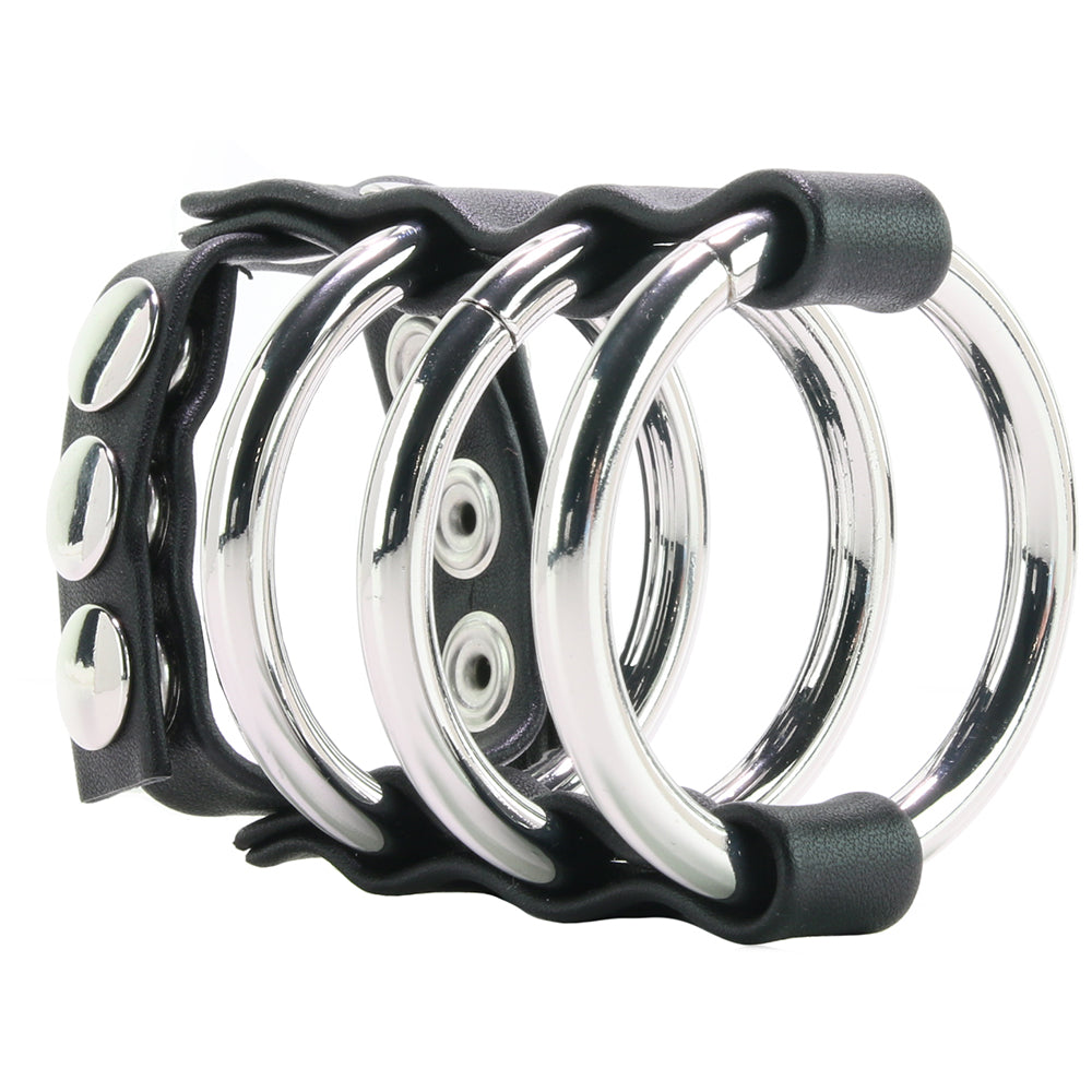 Blue Line Triple Metal C-Ring with Adjustable Ball Strap