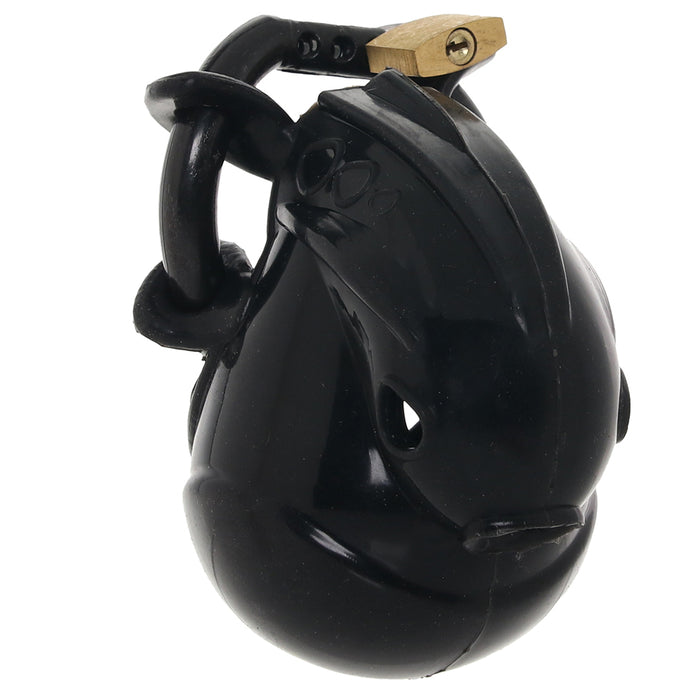 Blueline Full Restraint Silicone Chastity Device in Black