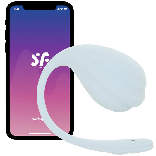 Satisfyer Smooth Petal Wearable Vibe in Light Blue