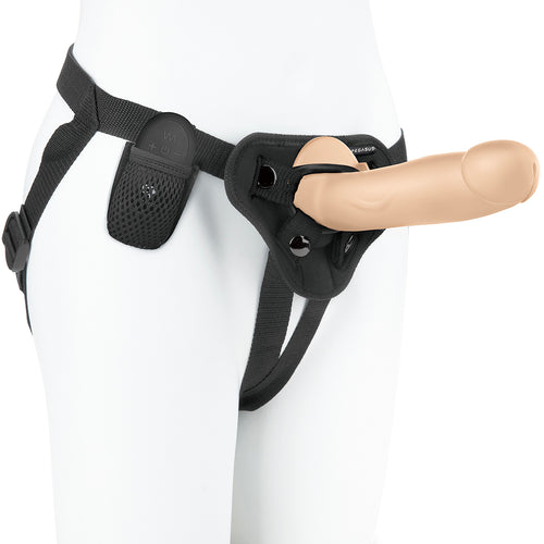 Pegasus Realistic 8 Inch Vibrating Strap-On in Light