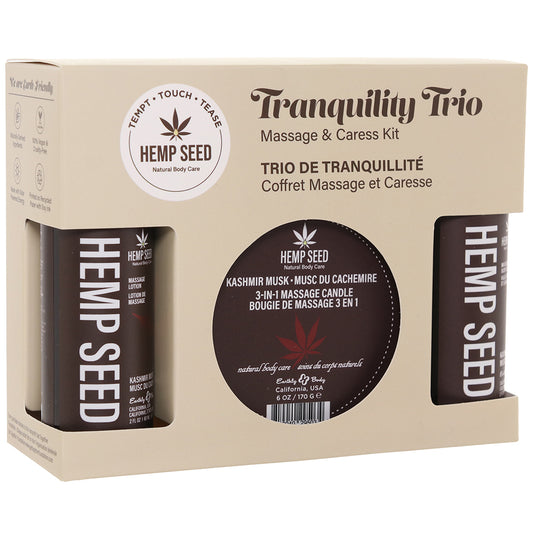 Hemp Seed Tranquility Trio Massage Kit in Kashmir Musk