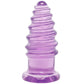 Crystal Jellies 7 Inch Anal Twist Butt Plug in Purple