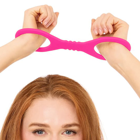 Sex & Mischief Hot Pink Silicone Cuffs in Small