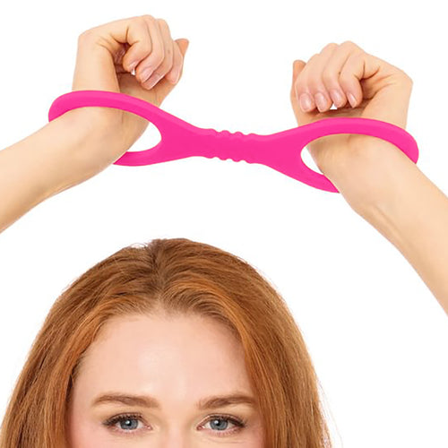 Sex & Mischief Hot Pink Silicone Cuffs in Small