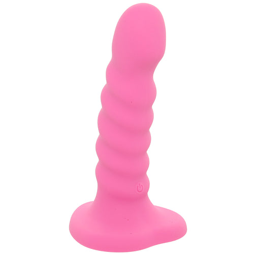 Colours 5 Inch Ribbed Remote Vibe in Pink