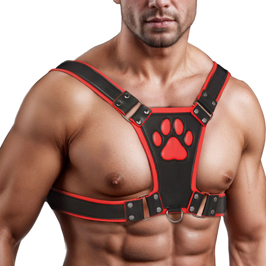 Master Series Alpha Pup Bulldog Harness in Red