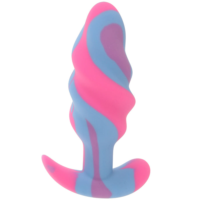 Creature Cocks Unicorn Swirl Silicone Butt Plug in Medium