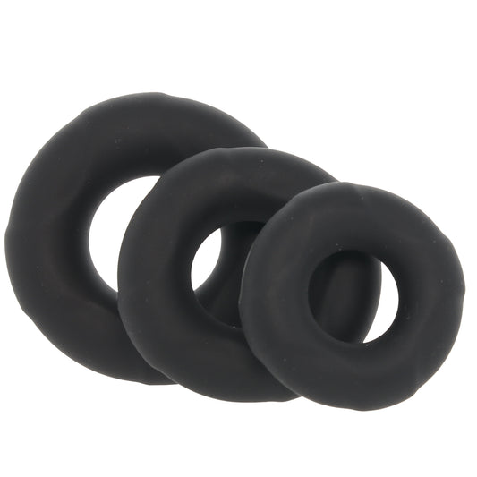 Renegade Players 3 Piece Cock Ring Set in Black