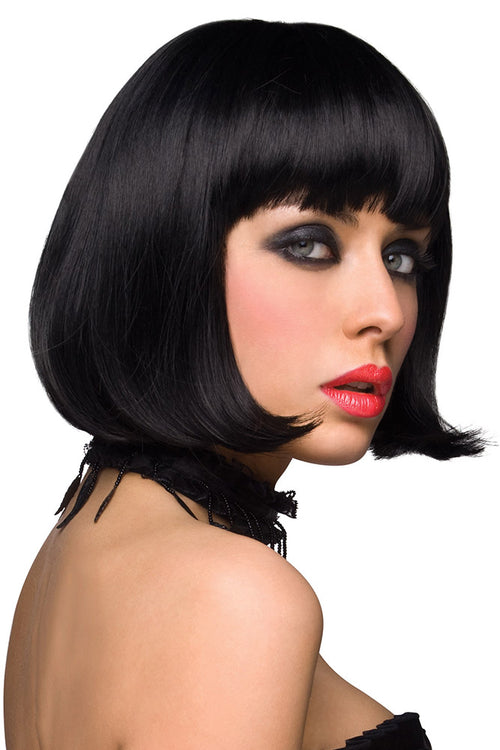 Cici Bob Wig with Bangs in Black
