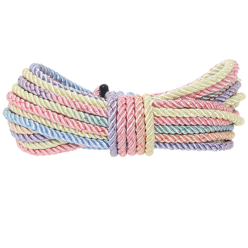 Ouch! 32.8'/10m Bondage Rope in Pastel Rainbow