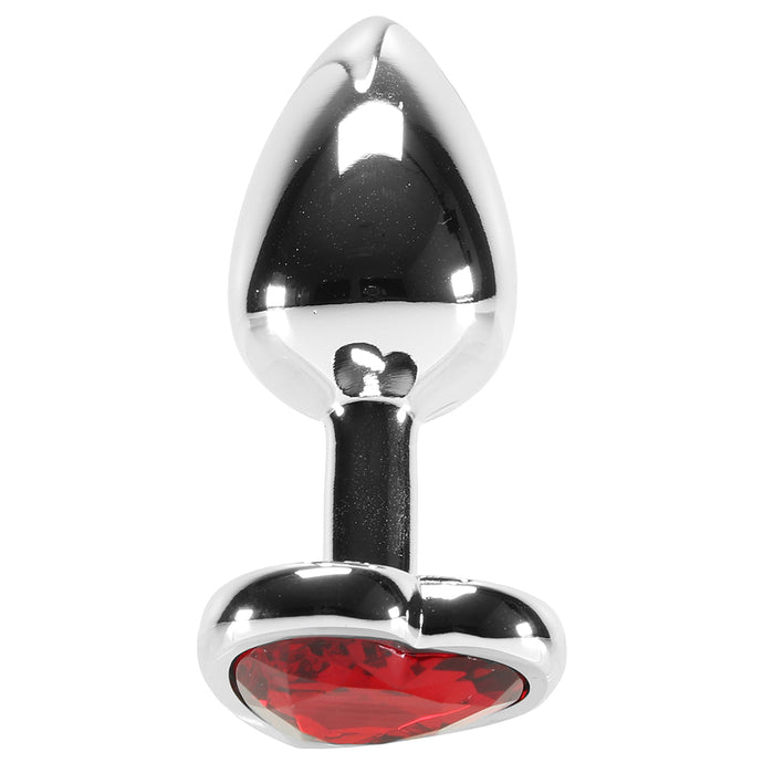Booty Sparks Red Heart Gem Anal Plug in Small