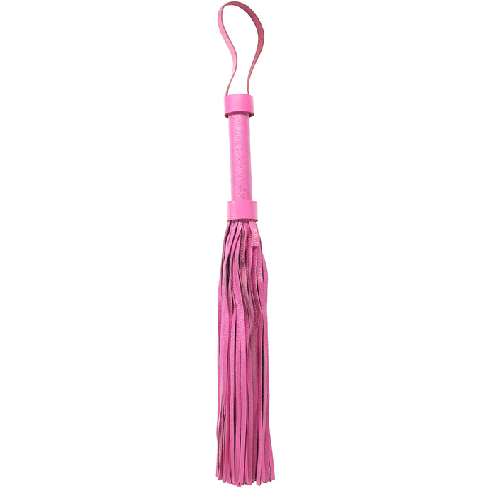 Leather Flogger in Pink