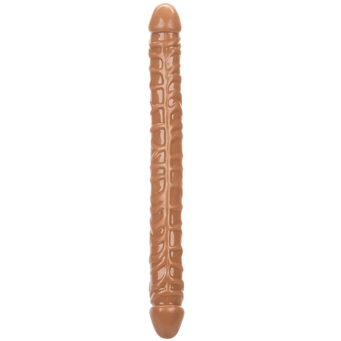 Size Queen 17 Inch Double Dildo in Brown