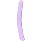 RealRock Crystal Clear Jelly 13 Inch Double Dildo in Purple