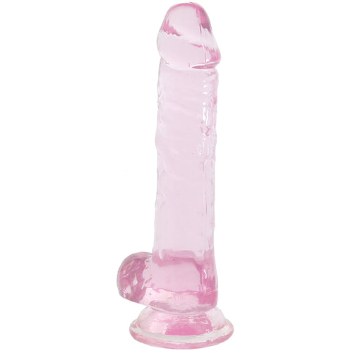 Naturally Yours 7 Inch Crystalline Dildo in Rose